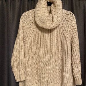 Oversized Cowl Neck Knit Sweater